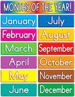 Months of the year in constructed languages. Months Of The Year Chart | Harleys - The Educational Super ...