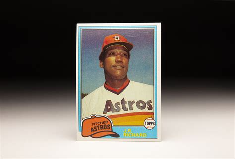 Cardcorner 1981 Topps J R Richard Baseball Hall Of Fame