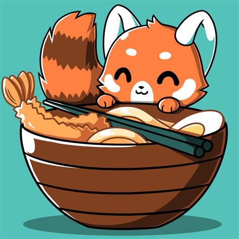 Udon Red Panda Funny Cute And Nerdy Shirts Teeturtle Red Panda