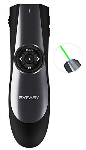 Buy Byeasy Presentation Clicker With Green Laser And Volume Control Rf