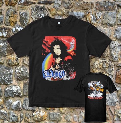 T Shirt Vintage Dio 1990 Lock Up The Wolves Tour Concert Tee 1990s Ebay
