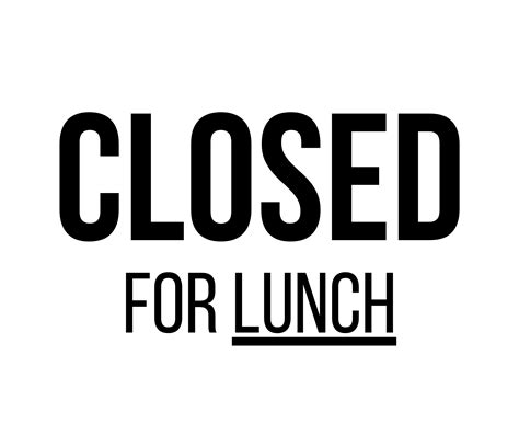 Printable Out To Lunch Sign