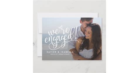 Were Engaged Photo Engagement Announcement Zazzle