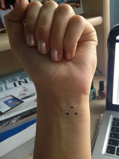 Three Dots Tattoo I Think Im Gonna Do It Three Dots Tattoo