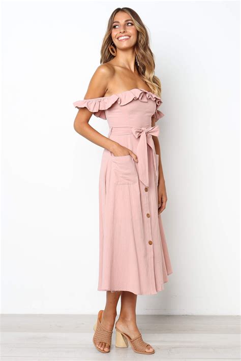 4.1 out of 5 stars 59. Abilene Casual Off The Shoulder Midi Dress | Womens summer ...