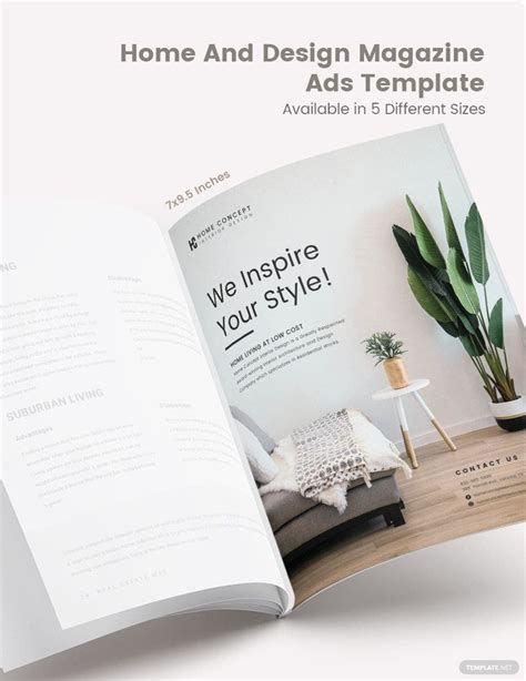 Home And Design Magazine Ads Template Download In Word Psd Apple