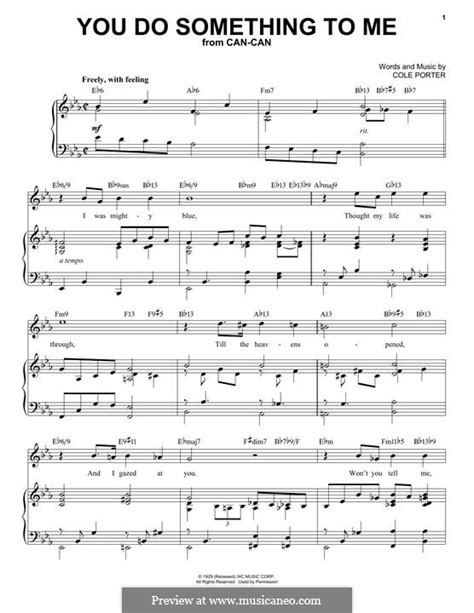 you do something to me by c porter sheet music on musicaneo