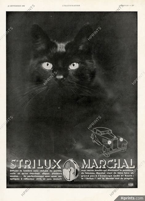 Marchal 1931 Strilux Black Cat — Car Accessories