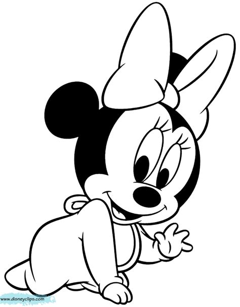 Baby Minnie Mouse Coloring Pages Clip Art Library
