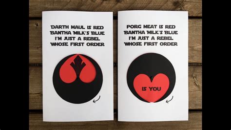 Diy Star Wars Valentine Spinner Card Rebel Heart Youtube