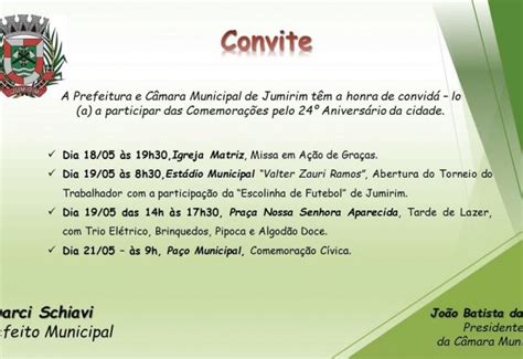 Notícia Convite Prefeitura Municipal De Jumirim