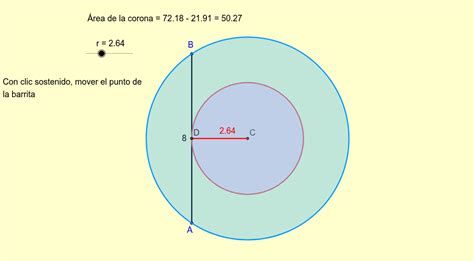 Problema De La Corona Circular Geogebra
