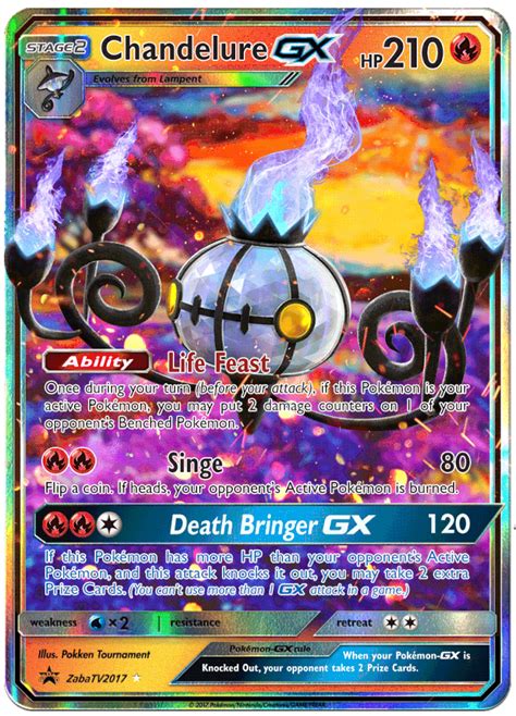 A pokemon tcg hidden fates gx tin featuring gyarados gx plus 2 additional hidden fates booster packs are opened in this. Chandelure GX Custom Pokemon Card - ZabaTV