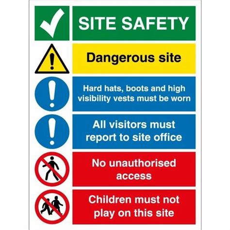 Construction Site Safety Rectangular Sign Board Printing ID 20344364691