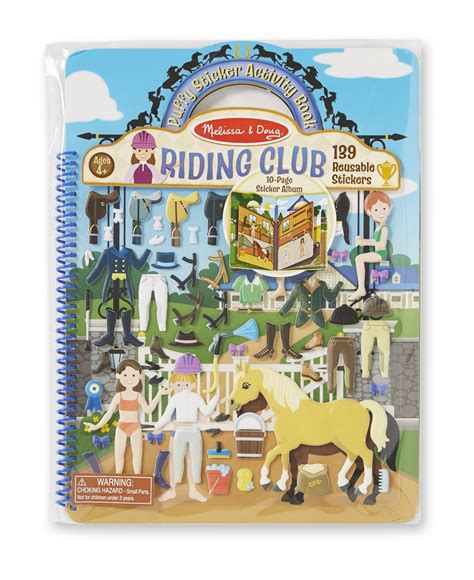 Melissa And Doug Puffy Sticker Activity Book Riding Club Curious Kids