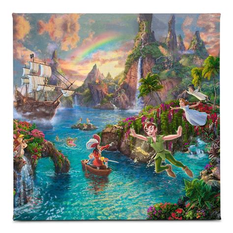 Peter Pan S Never Land Gallery Wrapped Canvas By Thomas Kinkade