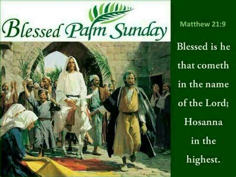Blessed Palm Sunday Matthew 219 Palm Sunday Quotes Palm Sunday