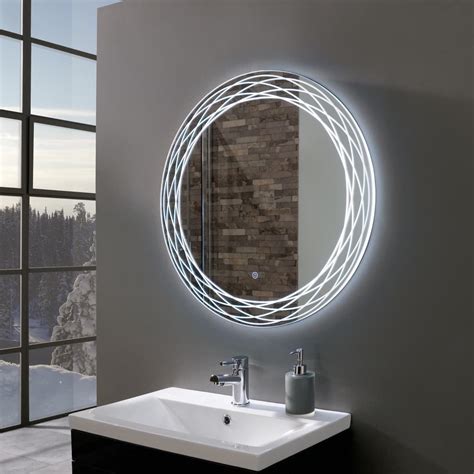 Finesse Ultra Slim Round Led Illuminated Mirror 700mm In 2020 Mirror Round Mirror Bathroom