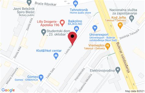 Mapa Perionica Veša Elegant Jj Adresa Lasla Gala 9 Lokacija Novi Sad