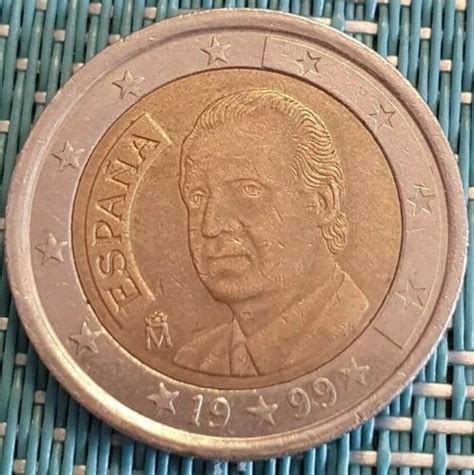 Spanien 2 Euro Münze 1999 Fehlprägung Geriffelter Rand Ebay
