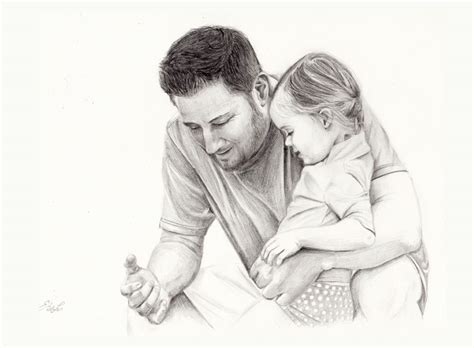 Father And Daughter Drawing At Explore Collection