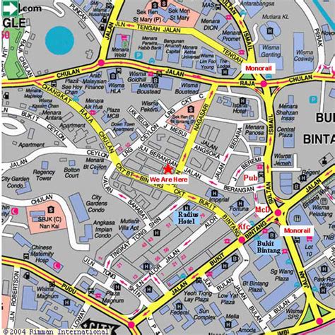 Map Of Kuala Lumpur Malaysia