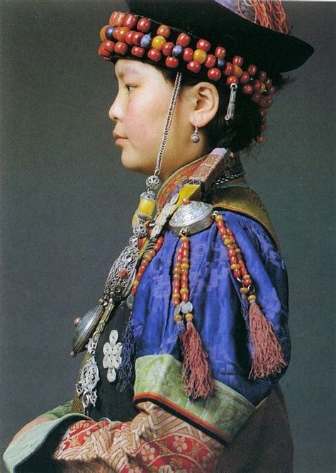 Frauentracht Der Burjaten Traditional Buryat Women Dress National
