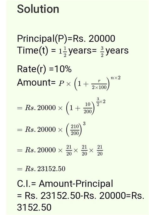 Find The Amount And The Compound Interest On Rupees 20000 For One 1 By