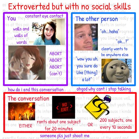 Extroverted But With No Social Skills The Starterpack Rstarterpacks