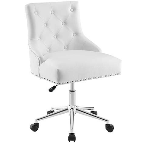 White real leather executive desk chair comfortable high back lift office chair. Buy Regent Tufted Button Swivel Faux Leather Office Chair ...