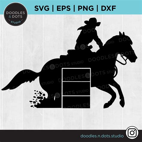 Barrel Racing Horse Svg Cutting File For Cricut Rodeo Barrel Etsy