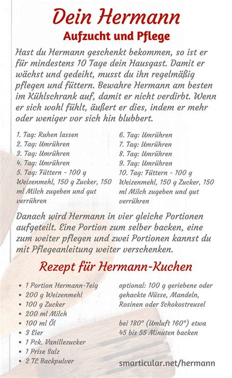 Er wohnt im kühlschrank, muss gepflegt und gelegentlich gefüttert werden. Hermann-Teig selber machen - Grundrezept, Aufzucht, Pflege