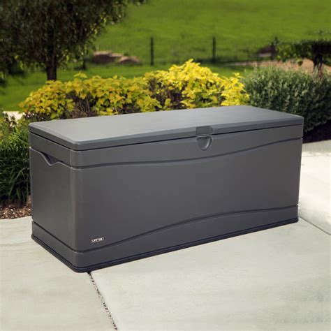 Lifetime Outdoor Storage Box Gray Webstaurantstore