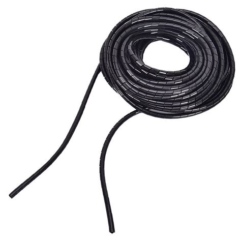 Mm Outside Dia M Pe Polyethylene Spiral Cable Wire Wrap Tube Black