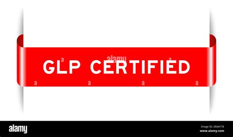 Red Color Inserted Label Banner With Word Glp Abbreviation Of Good