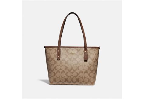 Coach® Outlet Mini City Zip Tote In Signature Canvas