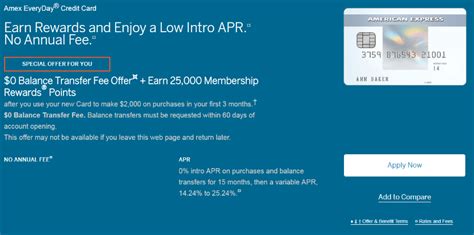 Amex Everyday 25k Bonus 0 Apr For 15 Months And Free Balance Transfers