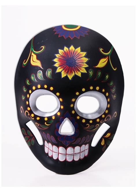 Day Of The Dead Mask Black Flower Skull Masks