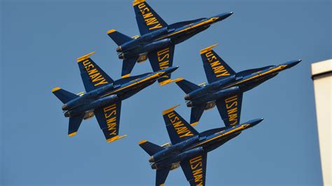 U S Navy Blue Angel Pilots Visit Cleveland