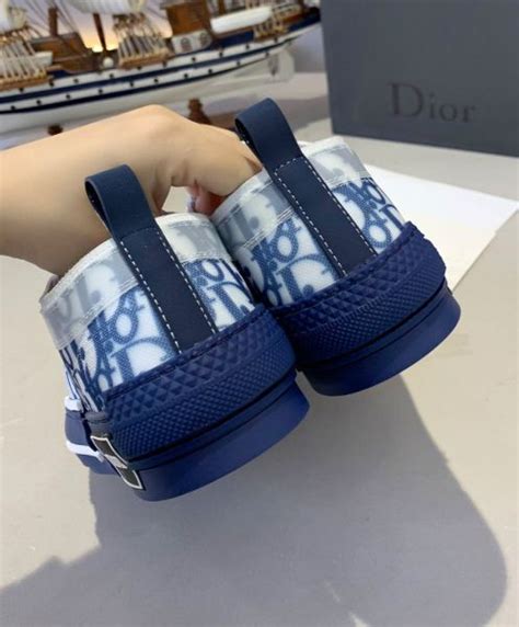 Christian Dior B23 Low Top Sneaker In Blue Dior Oblique Blue Replica
