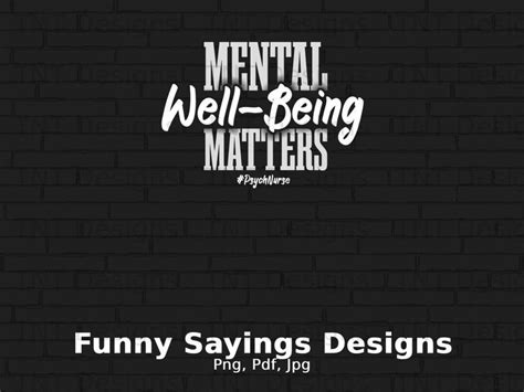 Mental Well Being Matters Digital Png File Instant Download Mental