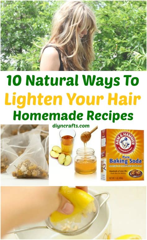 This method will work best if you then apply heat to your hair, and will work even better if you can spend some. 10 Ways to Lighten your Hair Naturally {Homemade Recipes ...