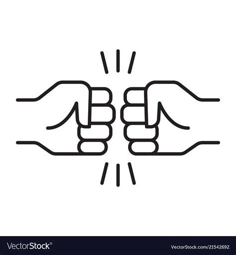 Fist Bump Friendship Sign Royalty Free Vector Image