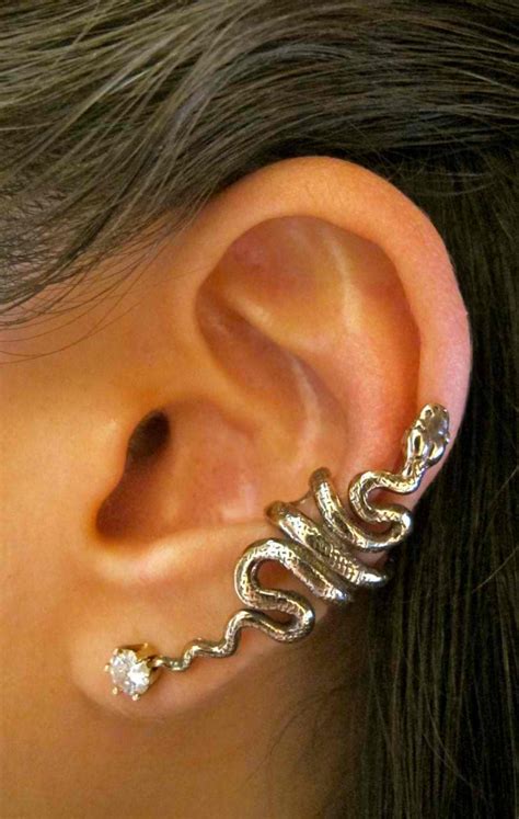 Snake Ear Cuff Bronze Snake Ear Wrap Snake Jewelry By Martymagic
