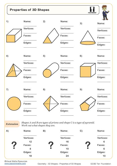 3d Shapes Worksheets For Grade 2 Worksheets For Kindergarten