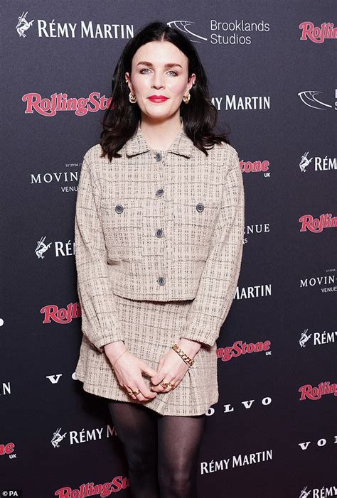 Aisling Bea Puts On A Very Leggy Display In A Chic Tweed Mini Skirt And