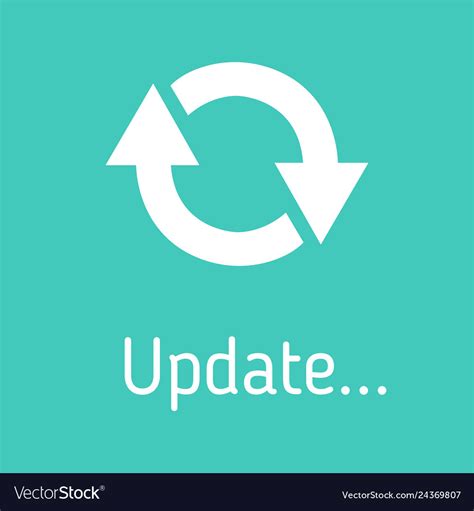 Update System Icon Upgrade Concept Refresh Icon Vector Image