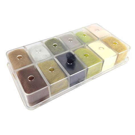 Fly Fishing Dubbing Dispenser Empty 12 Compartment Crystal 09d 2100