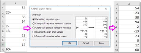 How To Remove Leading Minus Sign From Numbers In Excel