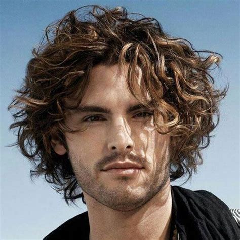 Messy Long Hair Stubble Toplonghairstyles Medium Curly Hair Styles Curly Hair Men Mens